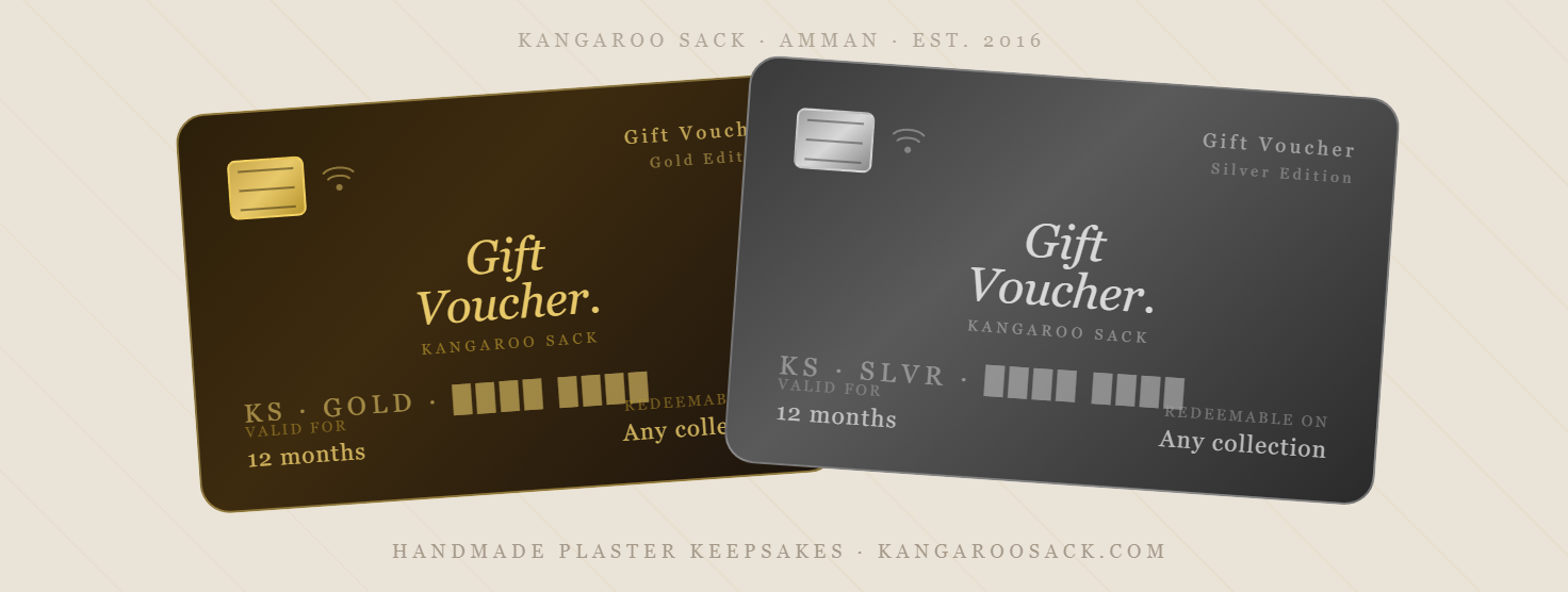 Kangaroo Sack gift vouchers — Gold and Silver editions